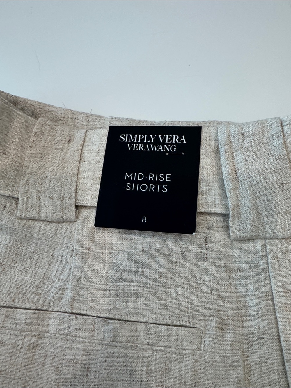 NWT Simply Vera Vera Wang Linen-Blend shorts - Picture 6 of 7